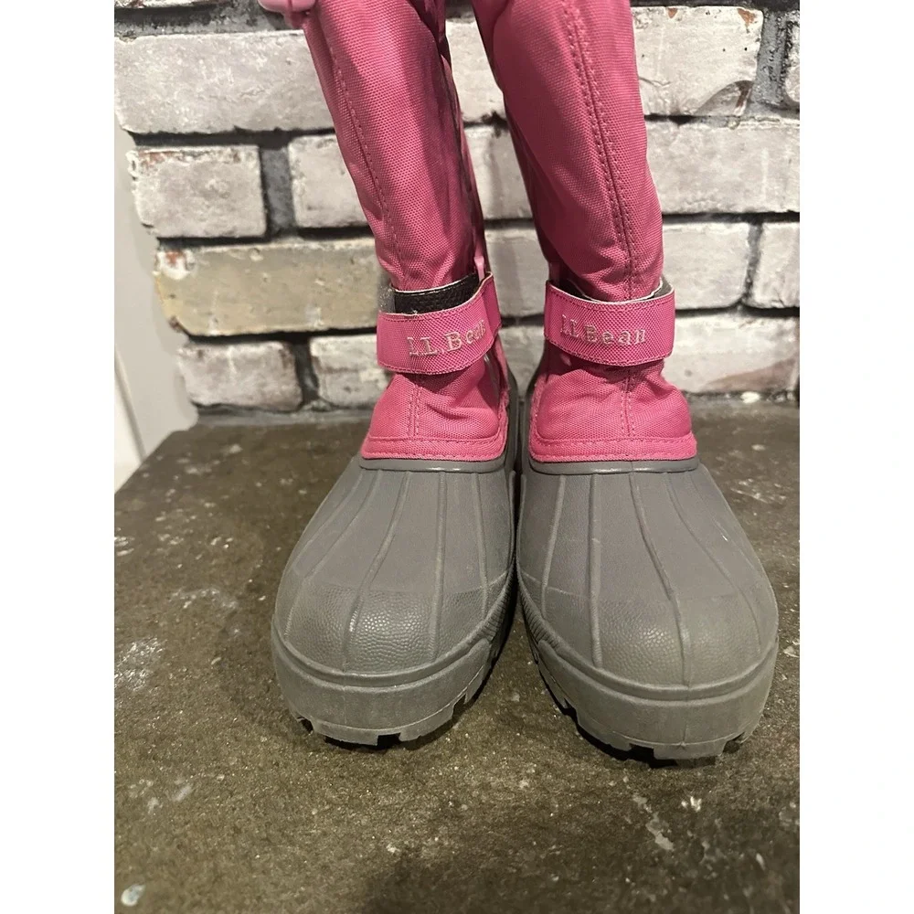 L.L. Bean Northwoods Waterproof Winter Boots Snow Pink Big Kids 4 $80 Retail